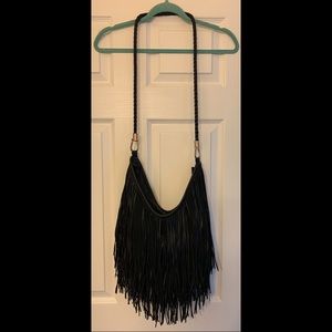 Black Fringe Purse